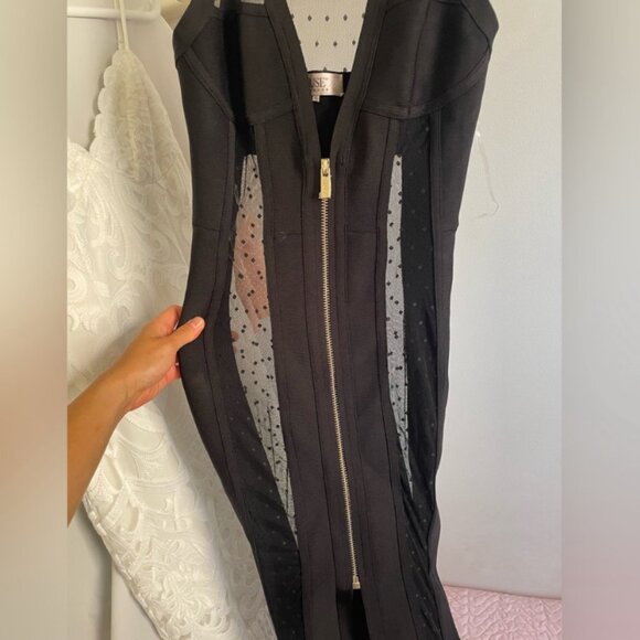 House of CB London Long Mesh See Through Bandage Dress - Picture 3 of 6